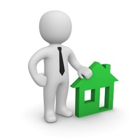 3d man with house emblem